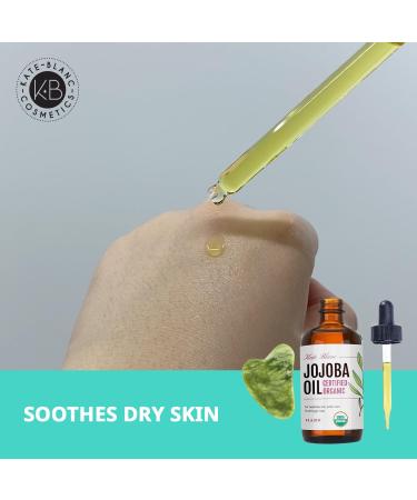 Kate Blanc Cosmetics Jojoba Oil for Hair Skin & Face with Gua Sha Stone Kit. Gua Sha Oil for Face Massage (4oz Organic 100% Pure Natural) 4 Fl Oz (Pack of 1) - Buy Online on GoSupps.com