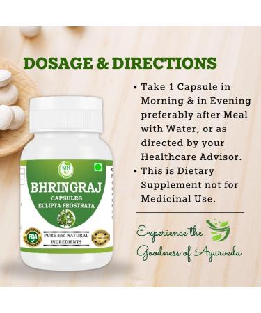 Morsan Healthcare Bhringraj Capsules |Ayurvedic Herb Eclipta Alba Supplement| Hair |Skin & Wellness |100% Plant-Based |500 mg per Serving| 120 Veg Capsules(Pack of 2) - Buy Online on GoSupps.com
