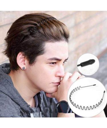 9-Piece Black Metal Hair Ties Set | Unisex Accessories for Men Women Boys & Girls | Flexible Comb & Wave Head Hangers - Buy Online on GoSupps.com