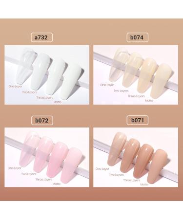 Beetles Nude Gel Nail Polish Set 15ml - Neutral Mocha Mouse Cake Color | Translucent Soak Off U V LED Nail Lamp Gel Polish | Nail Art Gift for Women - 0.5Oz - Buy Online on GoSupps.com