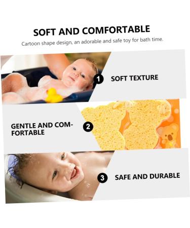 1pc Shower Wipe Cartoon Animal Bear Sponge Foam Rub Shower Sponge Infant Bathing Brush Foam Sponge Sponges Bath Sponge Cartoon Shower Sponge Baby Soothing Scrubber Wood Pulp Fiber - Buy Online on GoSupps.com