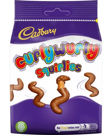 Cadbury Curly Wurly Squirlies Sweets Bag 100g - Buy Online on GoSupps.com