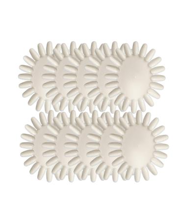 Lalill Presentation display for nail 10 pieces - nail display sun -shaped - sticks display fan practice starter coloring - nail palette round oval to illustrate nail polish (milky) sun -shaped