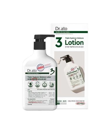 Dr. ato Rapid Moisturizing Daily Lotion for Body & Face with Triple Hyaluronic Acid Vegan Korean Skincare (10.4 Fl Oz)
