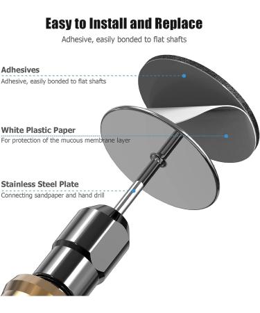 100-Pack Sandpaper Discs for Nail Drill - 2.5mm Metal Pedicure Sanding Disc Bit - Replacement Pads for Electric Foot Files (80 Grit & 150 Grit) - 50 of Each - Buy Online on GoSupps.com