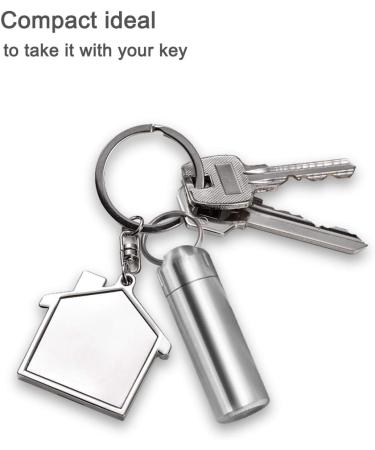 SHD Waterproof Pill Box Keychain - Stainless Steel Single Chamber Organizer for Outdoor Travel & Camping - Buy Online on GoSupps.com