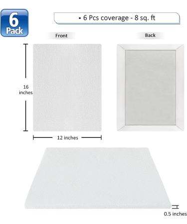 BXI Quilt Design Wall  Thick Sturdy Flannel Quilters Design Board  16 x 12 x 0.5 inches  6 Pcs  Portable Quilting Wall Panels Hold Fabric Firmly  Sewing Quilting Supplies for Quilt Block Projects White  S - Buy Online on GoSupps.com