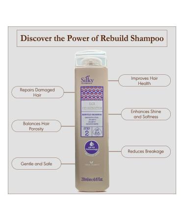 Rebuild Shampoo - All Natural Hair Repair for Split Ends & Dry Hair | Moisturizing Anti-Frizz Hydration - 250ml - Buy Online on GoSupps.com