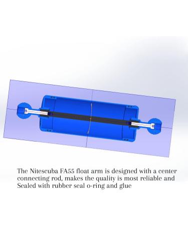 Carbon Fiber Dual Ball Dive Float Arm for Underwater Photography - 55mm*200mm, Buoyancy +220g FA55 Red - Buy Online on GoSupps.com