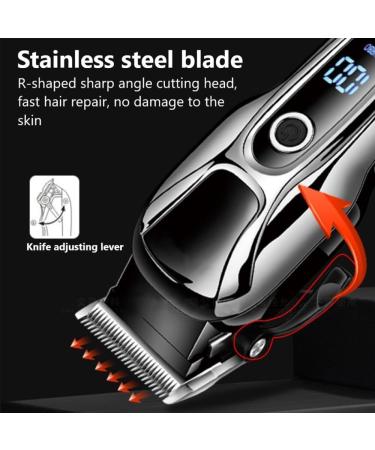 Professional Hair Clippers for Men - Electric Trimmer Set with LCD Display & 12 Combs - Best Hair Clipper for Precision Grooming - Buy Online on GoSupps.com