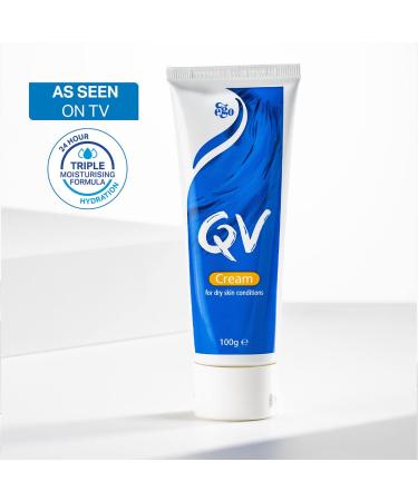 QV Cream 100g Tube | 24-Hour Moisturization for Dry Skin | Ideal for Eczema, Psoriasis, Dermatitis | 3.52oz | Pack of 1 - Buy Online on GoSupps.com