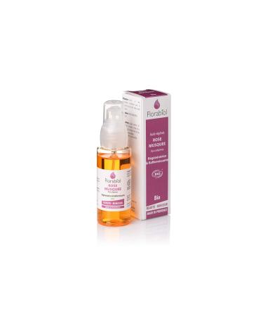 Florabiol - Organic Rosehip Vegetable Oil - 50 ml - Powerful Healing - Anti-Aging Firming and Regenerating - Rapid Skin Absorption - 100% Pure and Natural - Made in France