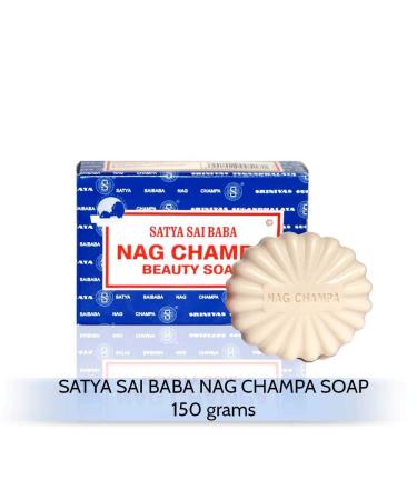 Satya Nag Champa Sai Baba Natural Soap - Large 150g (5oz) - 4 Piece Set - Buy Online on GoSupps.com