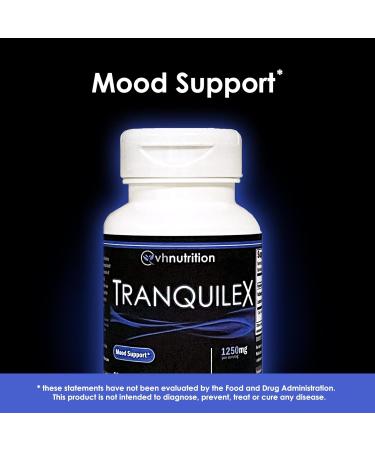 VH Nutrition TRANQUILEX | Stress Relief Supplement* | Ashwagandha Passion Flower Kava Kava Lemon Balm Licorice Root and Lavender | Natural Relaxation and Mental Calmness | 60 Capsules - Buy Online on GoSupps.com