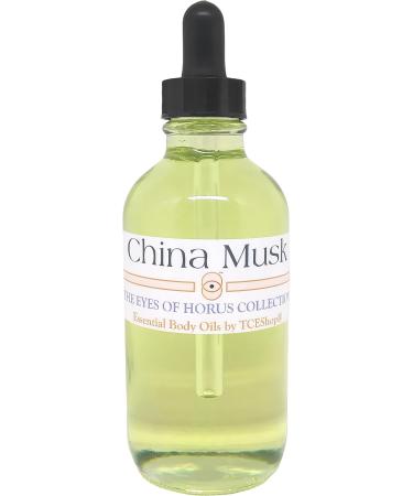 China Musk Scented Body Oil Fragrance Glass Dropper Top - Yellow - 4 oz. - ID#35255 4 Fl Oz (Pack of 1)