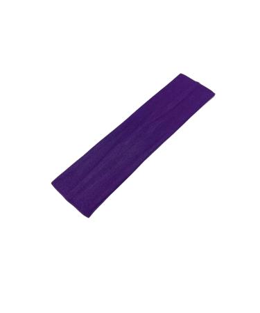 WESTEND CHOICE 5cm Wide Headbands Plain Stretchy Kylie Head Band Bandeau Unisex Headbands for Women & men Soft Hair Band Gym Exercise Yoga Headband (Purple)