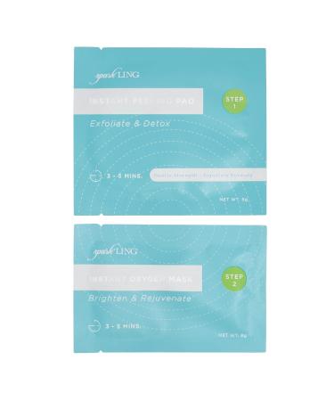 LING SKINCARE LTD SparkLing Instant DIY O2 Facial Kit - 2 Step Oxygen Facial - Brighten Rejuvenate Restore Skin under 10 minutes - 20 packets with 10 treatments - Buy Online on GoSupps.com