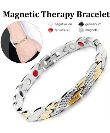 WDYY Elegant Magnetic Therapy Bracelet for Weight Loss & Anti-Fatigue - Slimming Magnetic Bracelet for Men & Women (Golden) - Buy Online on GoSupps.com
