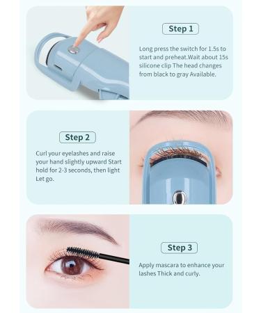 Electric Heated Eyelash Curler - 3 Temperature Settings for Perfect Curled Lashes - Buy Online on GoSupps.com