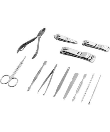 Grooming Kit: Manicure Set with Nail Clippers, Pedicure Tools, Stainless Steel File, Ear Pick, Tweezers, and More - Buy Online on GoSupps.com
