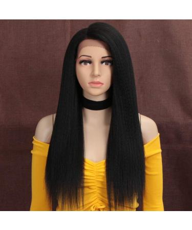 Shop 60cm Style Icon Lace Front Wig - Yaki Straight Synthetic Hair Heat-Resistant Free Part for Women - International Shipping Available - Buy Online on GoSupps.com