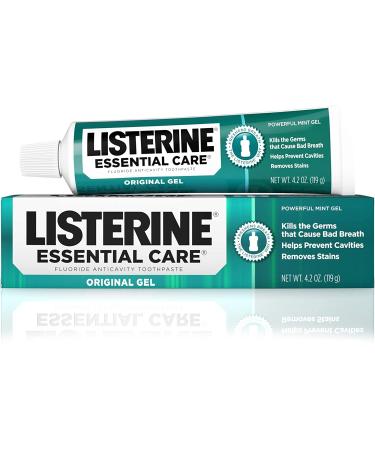 Listerine Essential Care Powerful Mint Gel Toothpaste 4.2oz (Pack of 2) - Buy Online on GoSupps.com