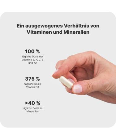 Vilgain Multivitamin - 13 Vitamins & 7 Minerals for Immune Support Muscle Health & Nervous System | 120 Capsules - Buy Internationally - Buy Online on GoSupps.com