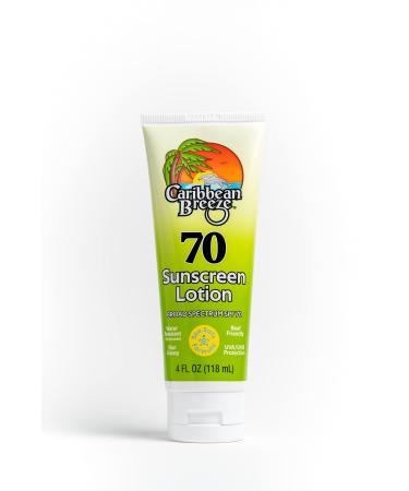 Caribbean Breeze-SPF 70 Sun Screen Lotion  Reef Friendly 4 oz (120 ml)