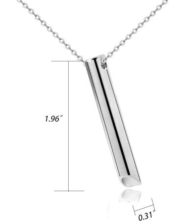 Anxiety Necklace for Women Men Breathing Calming Necklace for Anxiety Relief Mindful Breathing Stress Relief Meditation Relaxation Calming Down Silver - Buy Online on GoSupps.com