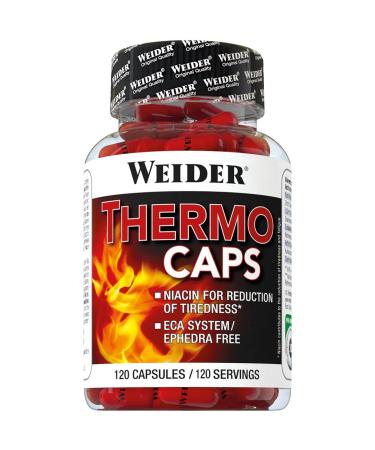 WEIDER Thermo Caps Energy Capsules with Carnitine Green Tea Guarana & Cayenne Pepper 120 Capsules