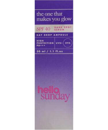 The One That Makes You Glow Dark Spot Serum SPF 40 by Hello Sunday for Unisex - 1.1 oz Serum - Buy Online on GoSupps.com