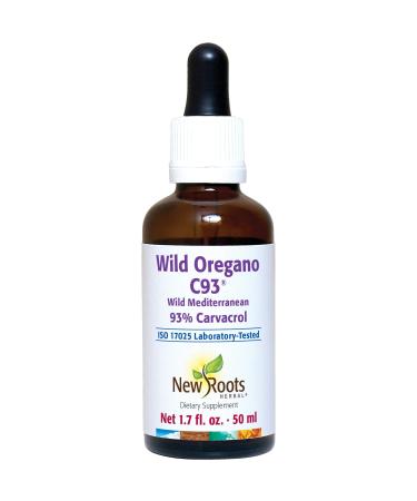 New Roots Herbal Wild Oregano C93 (50 ml) Liquid, Highest Natural Carvacrol Concentration|Immune Defense|Mediterranean Source|Alcohol Free, Organic, Non-GMO, Vegan, Gluten Free 1.7 Fl Oz (Pack of 1)