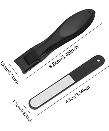 Nail Clippers for Thick Nails Fingernail Clippers for Adults Portable Toenail Scissors Stainless Steel Toenail Clippers for Large Nails Nail Clippers with Wide Jaw Opening and Nail File Black - Buy Online on GoSupps.com