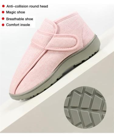 fohapfam Women's Adjustable Orthopedic Wide Width Walking House Slippers - Grey - M Medium - Buy Online on GoSupps.com