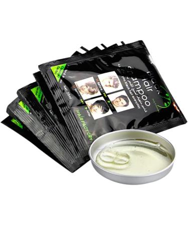 Reddhoon 10 Pcs Black Hair Shampoo Instant Black Hair Dye for Men Women Temporary Hair Dye Natural Ingredients Easy to Use Last 30 Days - Buy Online on GoSupps.com
