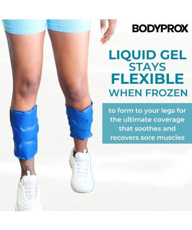Bodyprox Shin Splint Ice Pack 2 Pack - Reusable Hot/Cold Wrap for Shin Splints Relief - Flexible Ice Pack for Runners - Buy Online on GoSupps.com