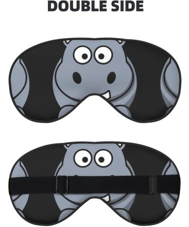 SSIMOO Cartoon Hippo Print Eye Mask - Ultra-Soft Light-Blocking for Optimal Comfort & Restful Sleep - International Shipping Available - Buy Online on GoSupps.com