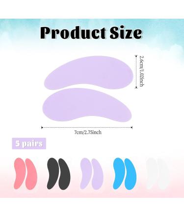 5 Pairs Reusable Silicone Under Eye Patches - Reduce Dark Circles Puffiness & Wrinkles | Colorful Overnight Eye Masks - Buy Online on GoSupps.com