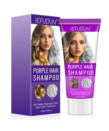 JAWSEU Purple shampoo for blonde hair hair care styling tool blonde toning purple shampoo for bleached and highlighted hair eliminates brassy blonde toner for women and men 100 ml