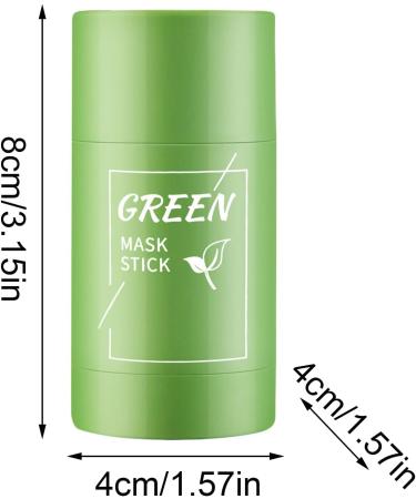 Clay Mask Stick Deeply Cleansing and Moisturizing Solid Facial Care with Green Tea Eggplant For Suitable Skin Types Women Men 40g Spa Effect green tea - Buy Online on GoSupps.com