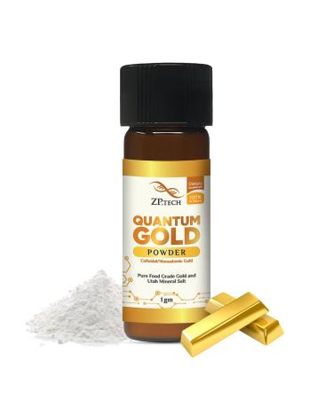 Quantum Gold 24K Ormus Gold Concentrate | Pure Ormus Colloidal Monoatomic Gold Powder Supplement | Decalcify Pineal Gland | Enhance Brain Wave Activity & Higher Energy Alignment 1g.