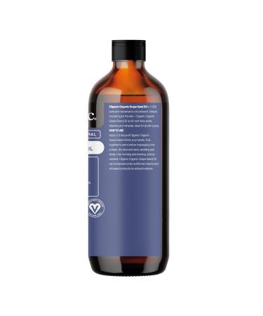 Cliganic Organic Grapeseed Oil 100% Pure - Natural Cold Pressed Oil for Skin Hair & Face | Shop Internationally - Buy Online on GoSupps.com