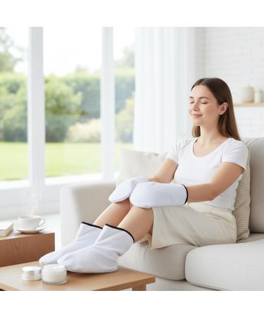 Gants en paraffine | Gants hydratants pour les mains et les pieds | Housses r utilisables | Pour femme et | Pour la maison la p dicure le spa la routine quotidienne les soins de beaut le - Buy Online on GoSupps.com