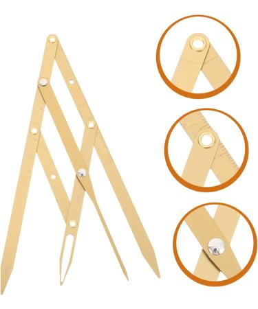 KALLORY 2 Pcs Second Generation Brow Shaping Kit Eyebrow Marker Ruler Eyebrow Drawing Tool Metal 25x5x0.6cmx2pcs Goldenx2pcs - Buy Online on GoSupps.com