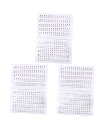 POPETPOP 3 Pcs Nail Color Book Nail Nail Samples Book Manicure Color Display Nail Polish Color Display Colour Chart Nail Gel Nail Color Sample Book White Manicure Tools Abs Acrylic