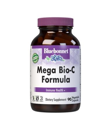 Bluebonnet Nutrition Mega Bio-C Formula Vegetable Capsules High Potency Buffered Vitamin C for Immune Health Soy Free Gluten Free Non-GMO Kosher Dairy Free Vegan 90 Count