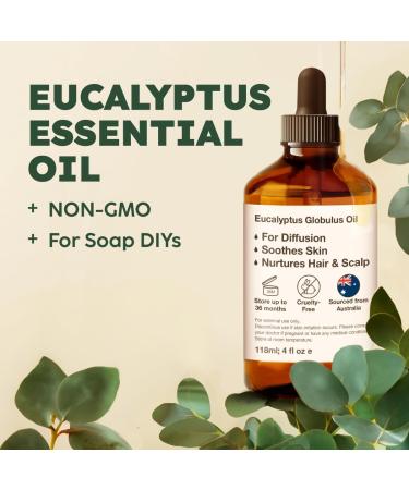 Citronella Essential Oil for Diffuse & Eucalyptus Essential Oil for Diffuser Set - Aromatherapy Grade Essential Oils Set - 2X 4 Fl Oz - Kukka - Buy Online on GoSupps.com
