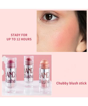 4 Colors Face Blush Stick - Matte Highlight Long-Lasting & Water-Resistant Rouge Cream for Cheeks Eyes & Lips - 4 Pack (0.25g Each) - Buy Online on GoSupps.com