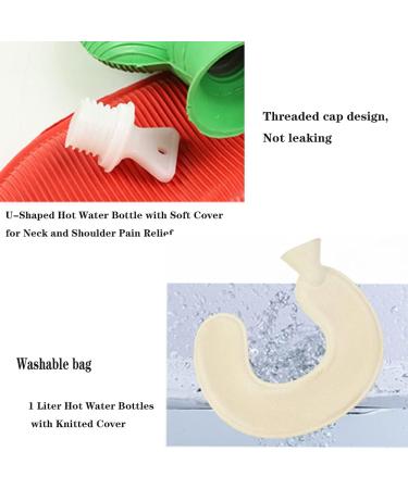 1L Rubber Heat Bottle with Soft Waist Cover Neck & Shouldered Pain Relief Gift for Women Mothers & Fathers - Buy Online on GoSupps.com