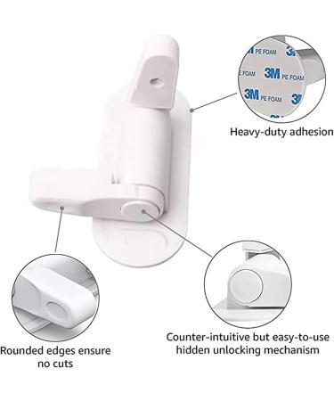 2PCS Child Safety Door Handle Locks with 3M Adhesive - Baby & Pet-Proof Latches for Bedroom, Bathroom, Kitchen - Buy Online on GoSupps.com